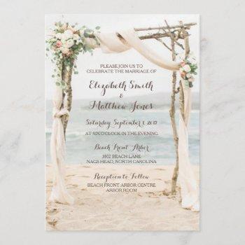 beach arbor wedding invitation