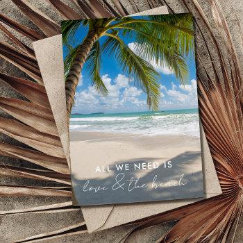 Small Beach Elopement Wedding Reception Invite Front View
