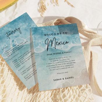 beach mexico wedding itinerary welcome letter invitation