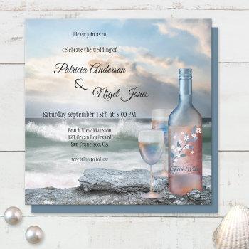 Small Beach Or Destination Wine Theme Wedding Front View