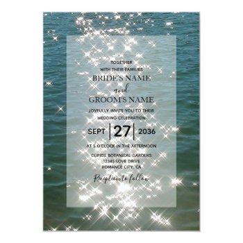Small Beach Sea Water Sparkles Wedding Front View