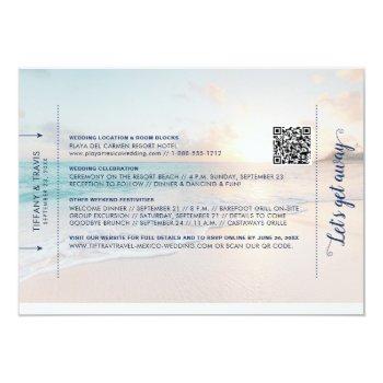 Small Beach Wedding Boarding Pass All-in-one Back View
