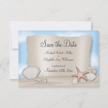 Small Beach Wedding Save The Date Announcements Front View