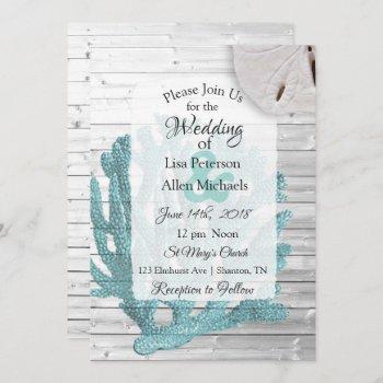 Small Beachy White Washed Wood Wedding Front View