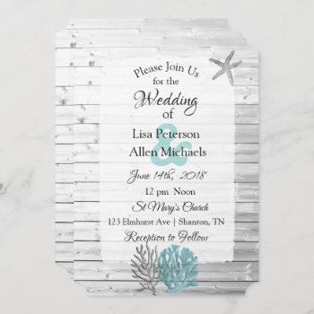 Small Beachy White Washed Wood Wedding Front View