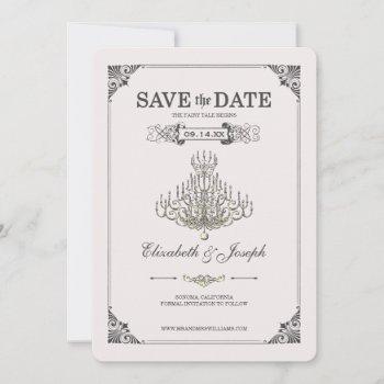 Small Beauty And The Beast | Chandelier - Save The Date Front View