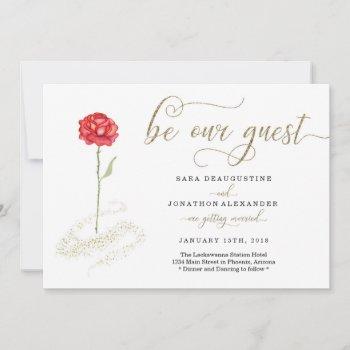 beauty and the beast wedding invitation