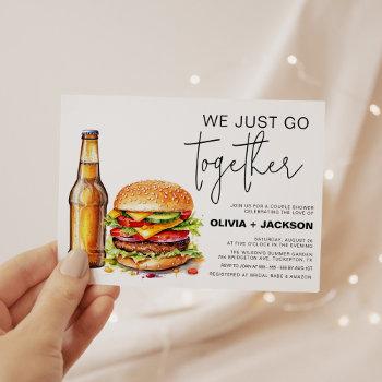Small Beer And Burger Funny Casual Couples Shower Front View