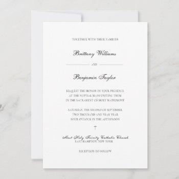 bethany catholic wedding invitations with rsvp
