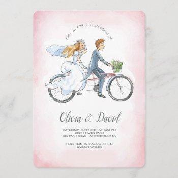 bicycle wedding invitation