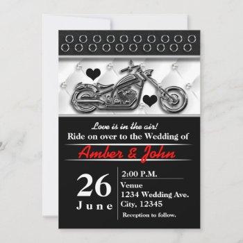 biker motorcycle wedding event invitations