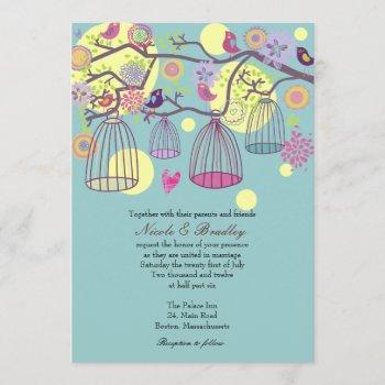 Small Bird Cage Love Birds Wedding Front View