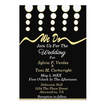 Small Black And Gold Art Deco Wedding Front View