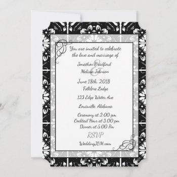 Small Black And White Fractal Mandala Wedding Front View