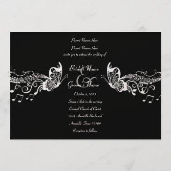 Small Black Butterfly Music Fidelity Wedding Front View