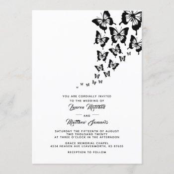 Small Black Butterfly Wedding Front View
