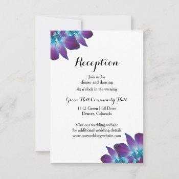 Small Blue Dendrobium Orchid Wedding Reception Front View