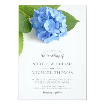 Small Blue Hydrangea Floral Wedding Front View