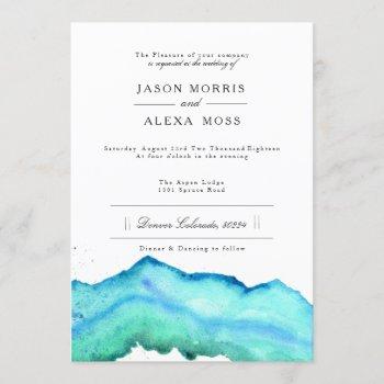 Small Blue Watercolor | Elegant Wedding Front View