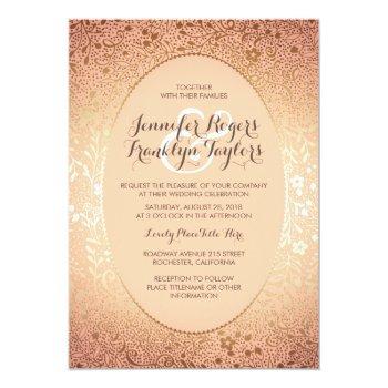 Small Blush And Gold - Elegant Floral Vintage Wedding Front View