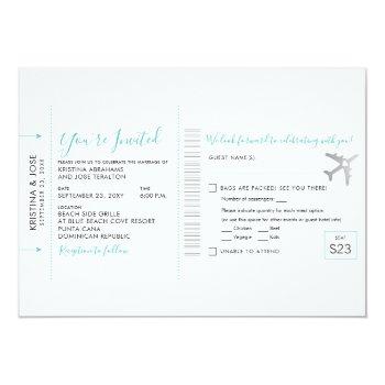 Small Boarding Pass Plane Ticket All-in-one Front View