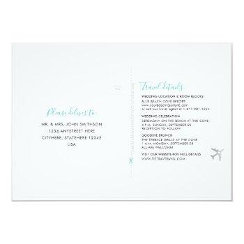 Small Boarding Pass Plane Ticket All-in-one Back View
