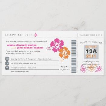 boarding pass wedding invitation