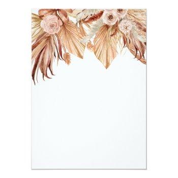 Small Bohemian Dried Floral Wedding Silver Foil Front View