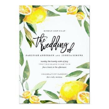 Small Bohemian Lemon And Leaves Wedding Front View