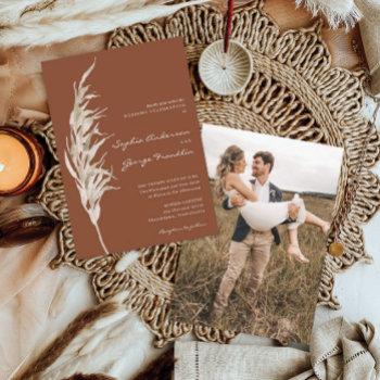 Small Bohemian Terracotta Wedding  With Photo Front View