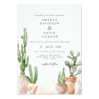 Small Boho Desert Mexican Cactus Bohemian Chic Wedding Front View