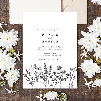 Small Boho Rustic Wildflower Wedding Rehearsal Dinner Front View