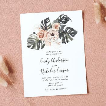 Small Boho Tropical Floral Wedding Front View