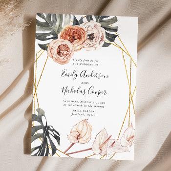 Small Boho Tropical Floral Wedding Front View