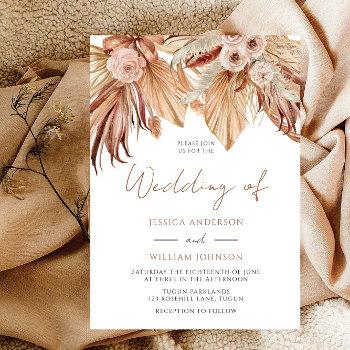 Small Boho Wedding: Terracotta Dried Floral Bohemian Front View