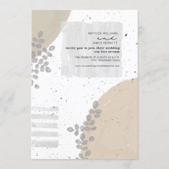 Small Botanical Abstract Neutral Wedding Livestream Front View