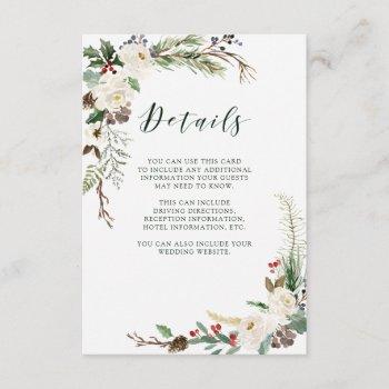 botanical christmas | wedding guest details invitation