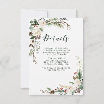 Small Botanical Christmas | Wedding Guest Details Front View