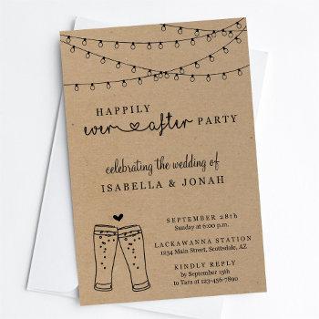 brewery wedding reception only invitation