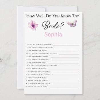 Small Baby Shower Game How Well Do You Know The Bride Front View