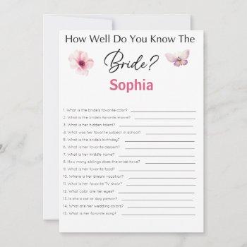 Small Baby Shower Game How Well Do You Know The Bride Front View