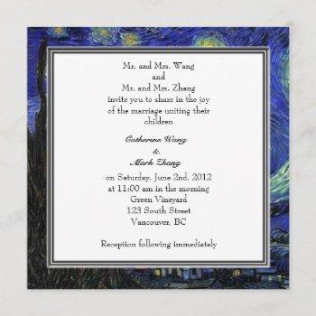 bride and groom's parents wedding invitation