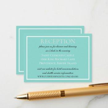 Small Bride & Co Wedding Suite Elegant Reception Enclosure Card Front View