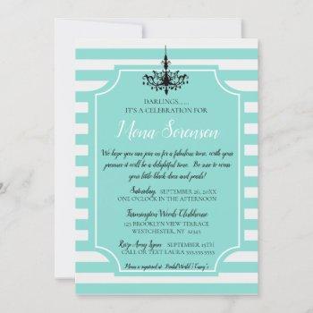 Small Bride Teal Blue Tea Baby Brunch Shower Party Front View