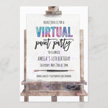 Small Bright Colorful Easel Virtual Paint Party Birthday Front View