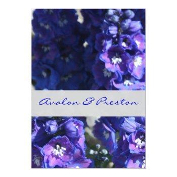 Small Brilliant Blue & Purple Floral Wedding Front View