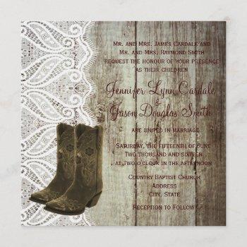 Small Bring Your Boots Cowboy Wedding Front View