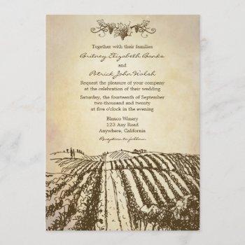 Small Brown Tuscan Winery Vineyard Wedding Front View
