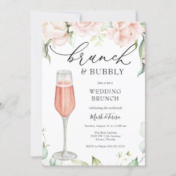 brunch and bubbly champagne wedding brunch invitation