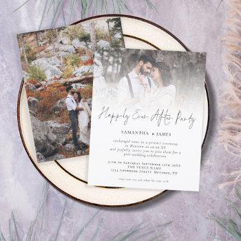budget 2 photo happily ever after wedding invite